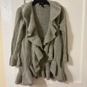 Gray Ruffled Women's Shawl